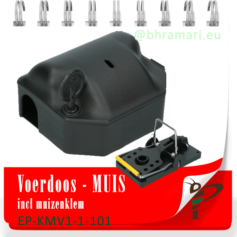 Voerdoos Muis incl. muizenklem + sleutel