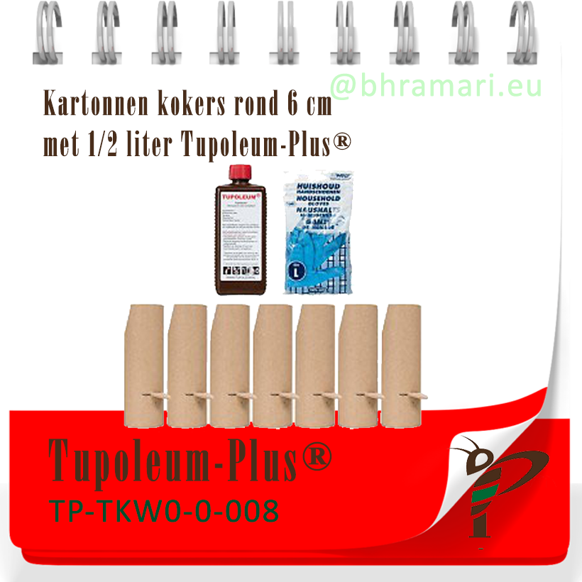 Kartonnen kokers rond 6 cm met 1/2 liter Tupoleum-Plus®