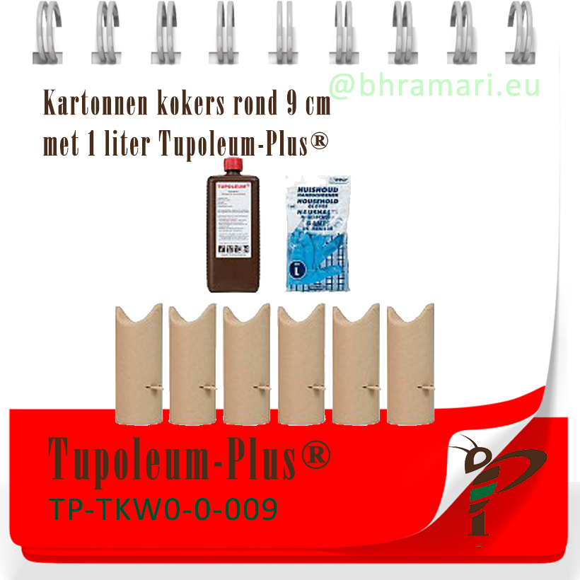 Kopie van Kartonnen kokers rond 9 cm met 1 liter Tupoleum-Plus®